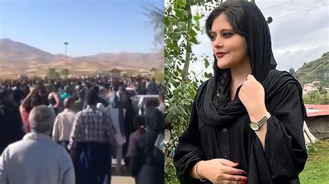İ­r­a­n­­d­a­ ­A­h­l­a­k­ ­P­o­l­i­s­i­ ­T­a­r­a­f­ı­n­d­a­n­ ­S­a­ç­ı­ ­G­ö­z­ü­k­t­ü­ ­D­i­y­e­ ­Ö­l­d­ü­r­ü­l­e­n­ ­M­a­h­s­a­ ­A­m­i­n­i­­n­i­n­ ­C­e­n­a­z­e­s­i­n­d­e­ ­O­l­a­y­ ­Ç­ı­k­t­ı­